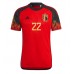 Belgium Charles De Ketelaere #22 Replica Home Shirt World Cup 2022 Short Sleeve